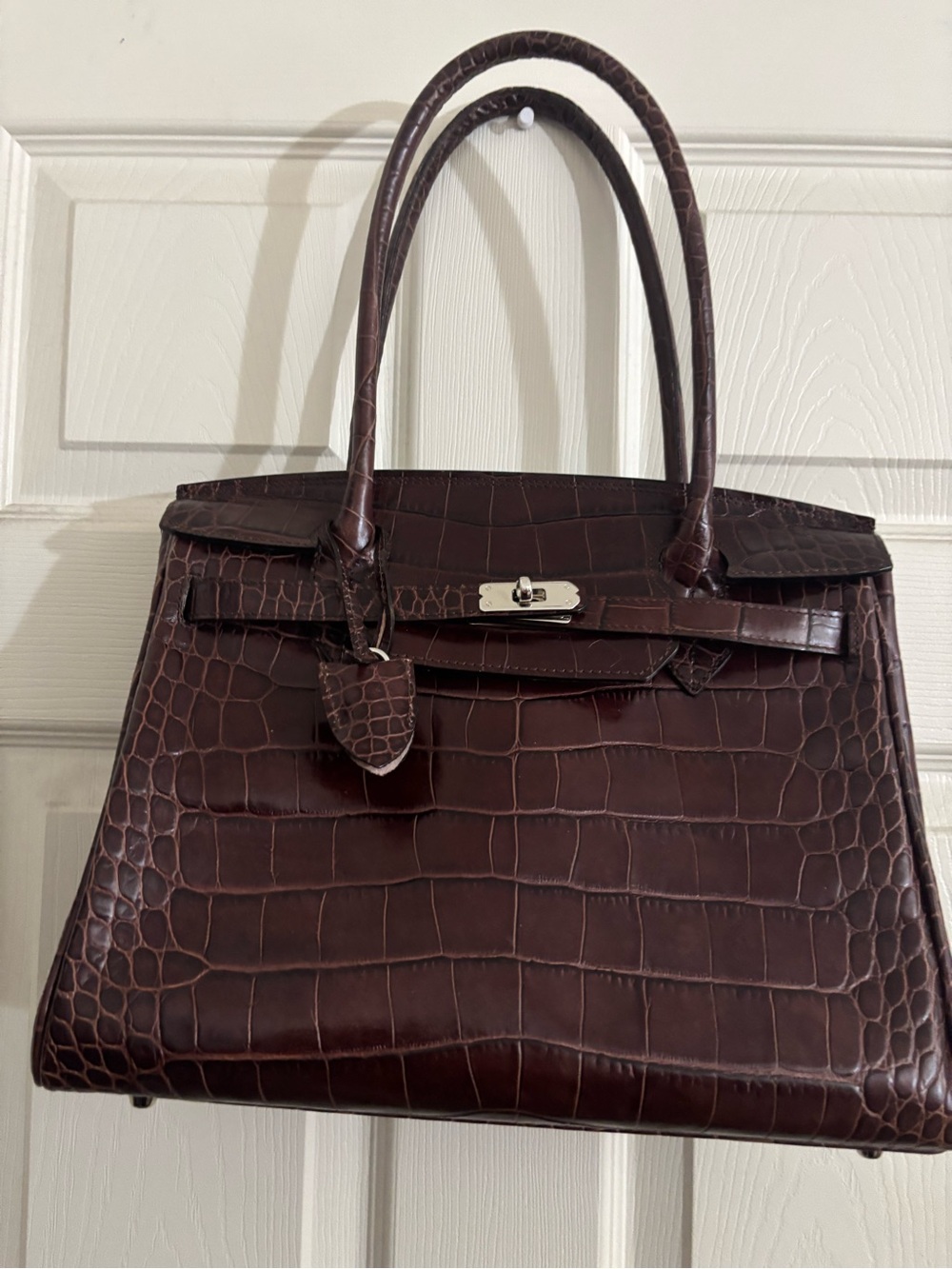 Vintage Lederer birkin style leather Italian bag
